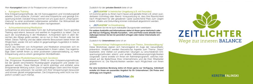 ZeitLichter Flyer